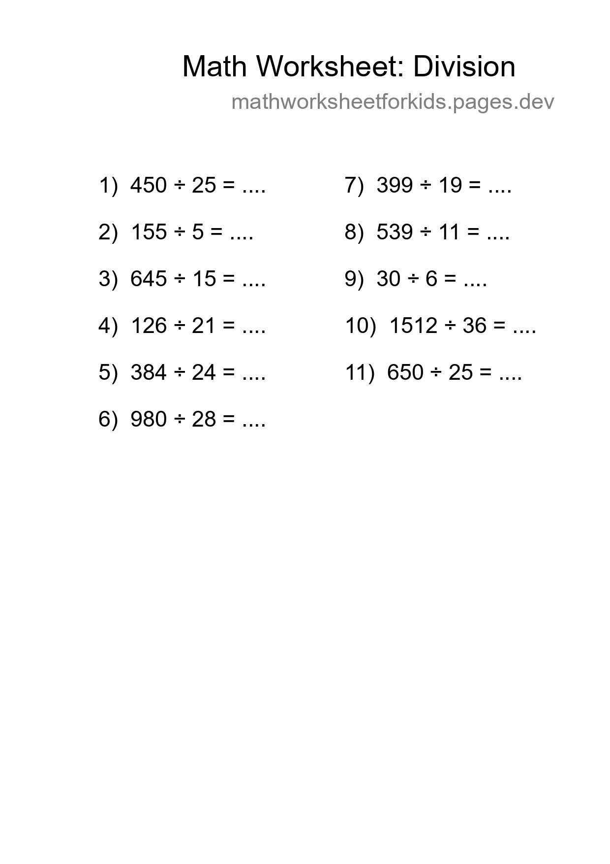 Free 11 Division Math Worksheet For Grade 2 With Answers - Part 134